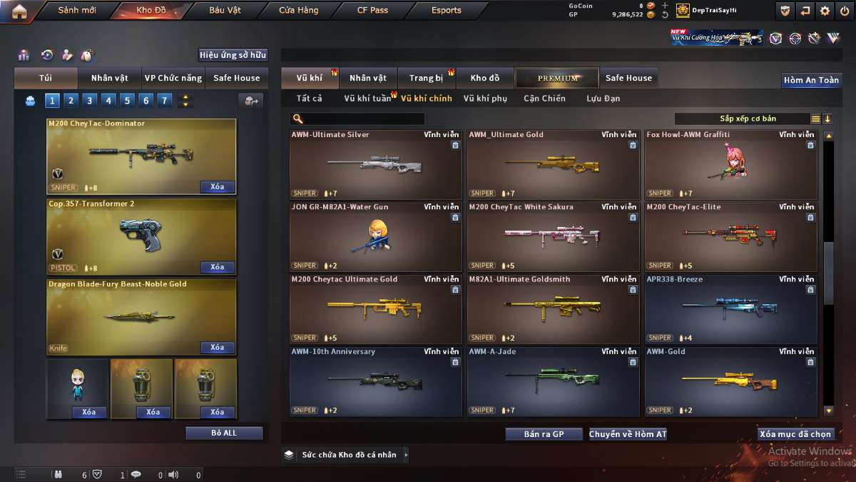 shop acc cf uy tin gia re